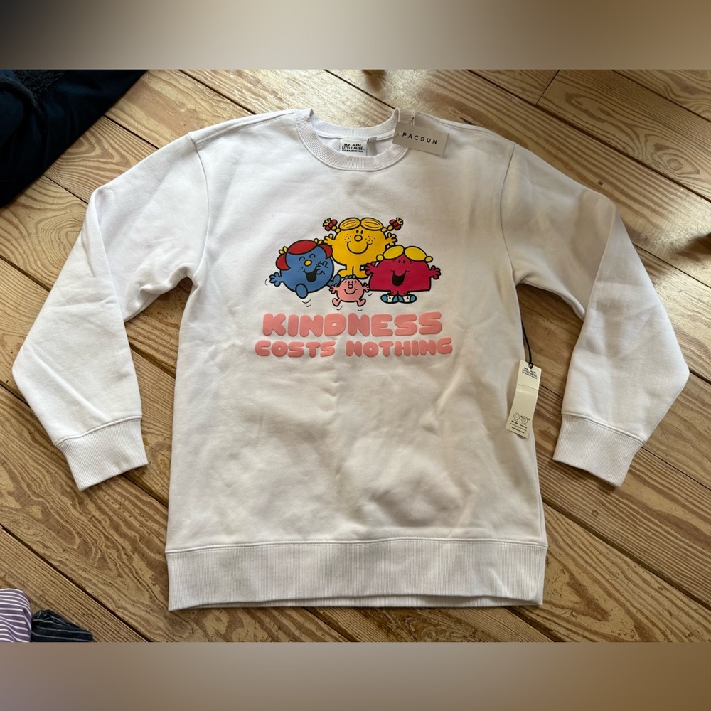 By Samii Ryan x Little Miss "Kindness Costs Nothing" sweatshirt sz S NWT